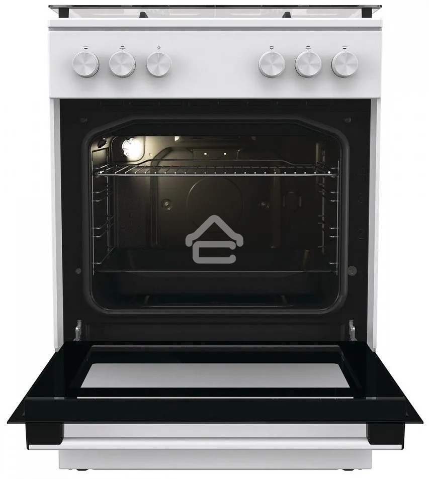 Плита газовая Gorenje GG6A11WF белый, конфорок 4 газовых, духовка 72 л, 60 см x 85 см x 60 см