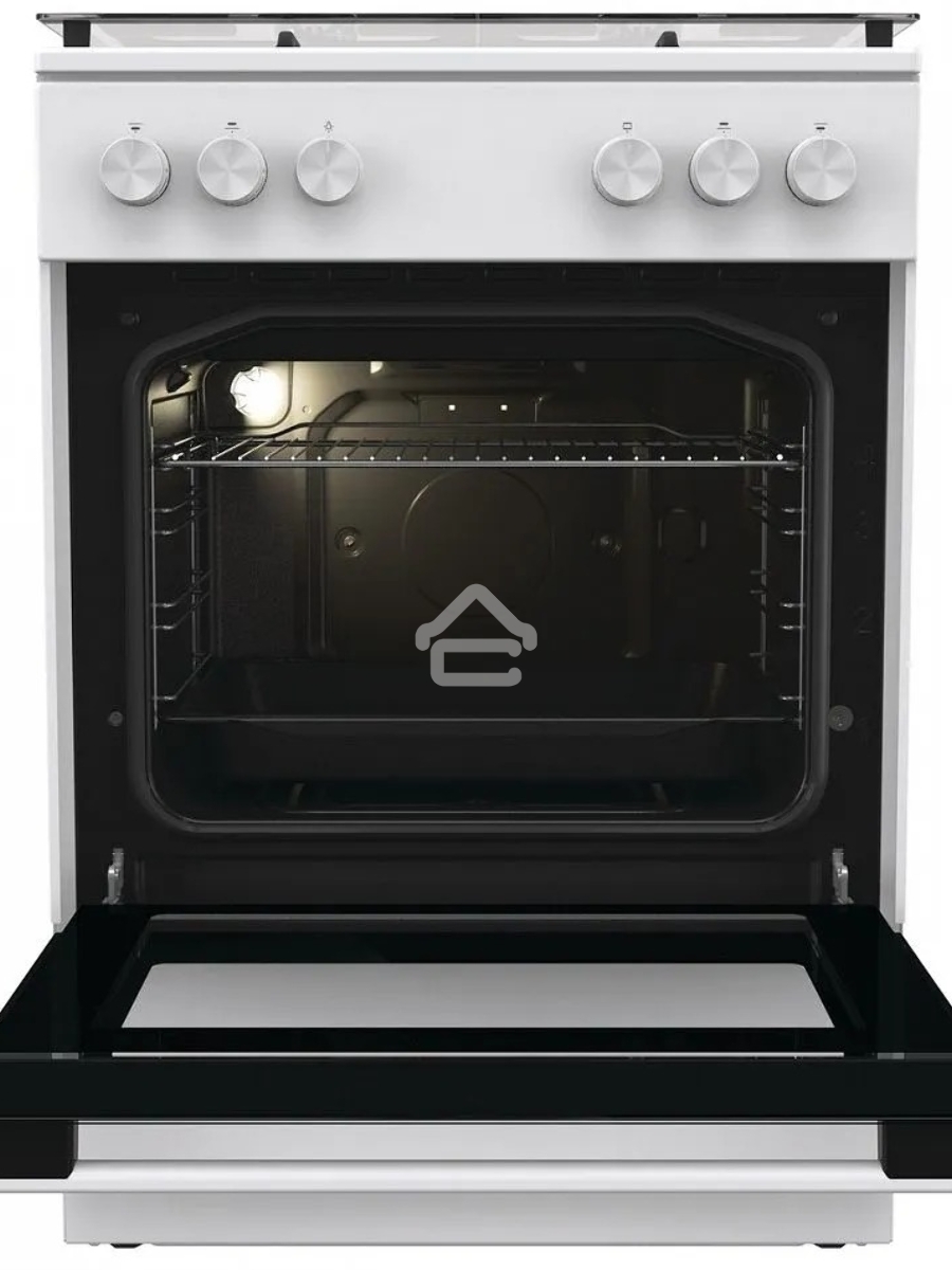 Плита газовая Gorenje GG6A11WF белый, конфорок 4 газовых, духовка 72 л, 60 см x 85 см x 60 см