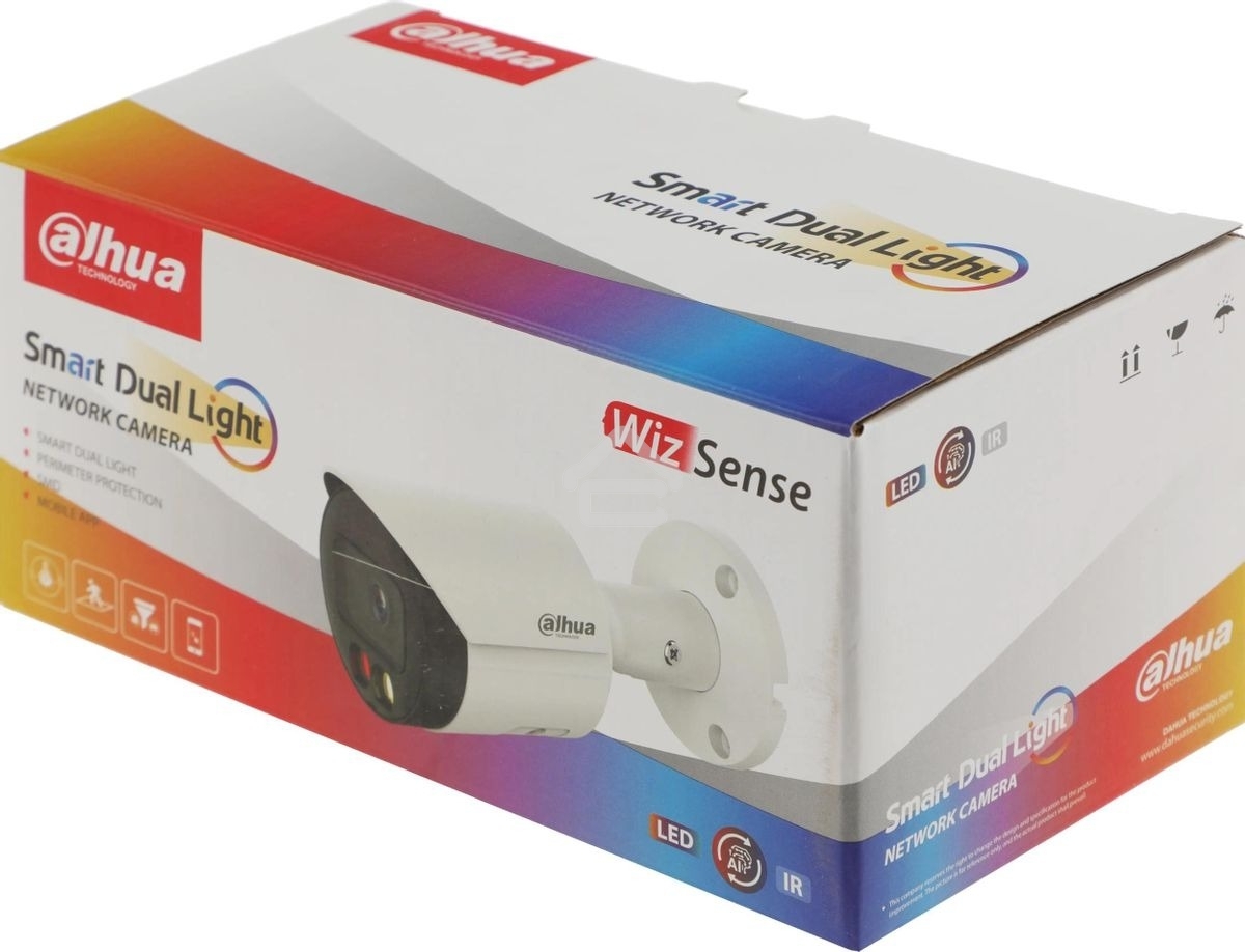 Видеокамера Dahua DH-IPC-HFW2449SP-S-IL-0360B уличная цилиндрическая IP-видеокамера 4Мп 1/2.7” CMOS объектив 3.6мм