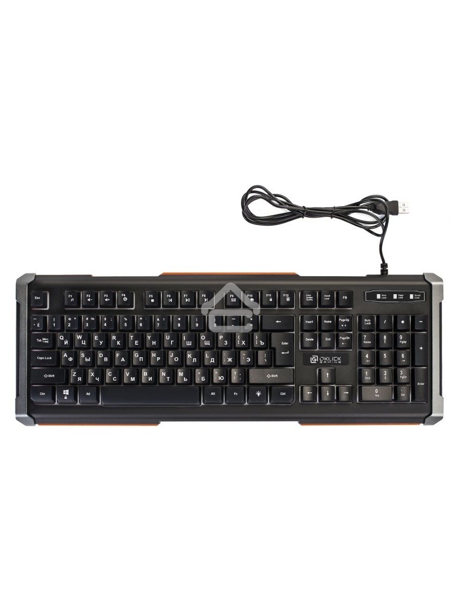 Клавиатура Oklick 717G проводная, USB, черный/серый