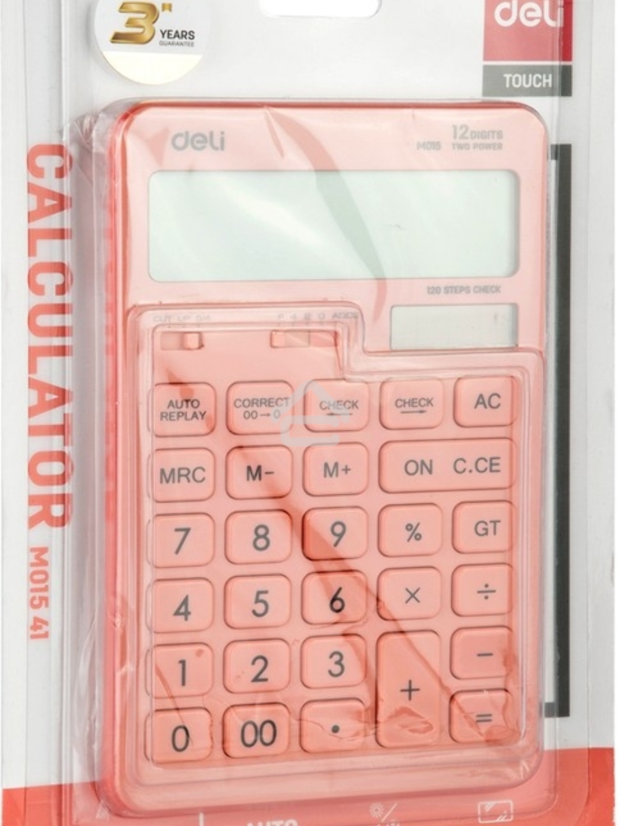 Калькулятор настольный Deli Touch EM01541 красный 12-разр.