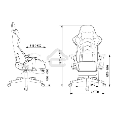 Кресло игровое Zombie Drift/F черный/серый, крестов. пластик, подст. для ног