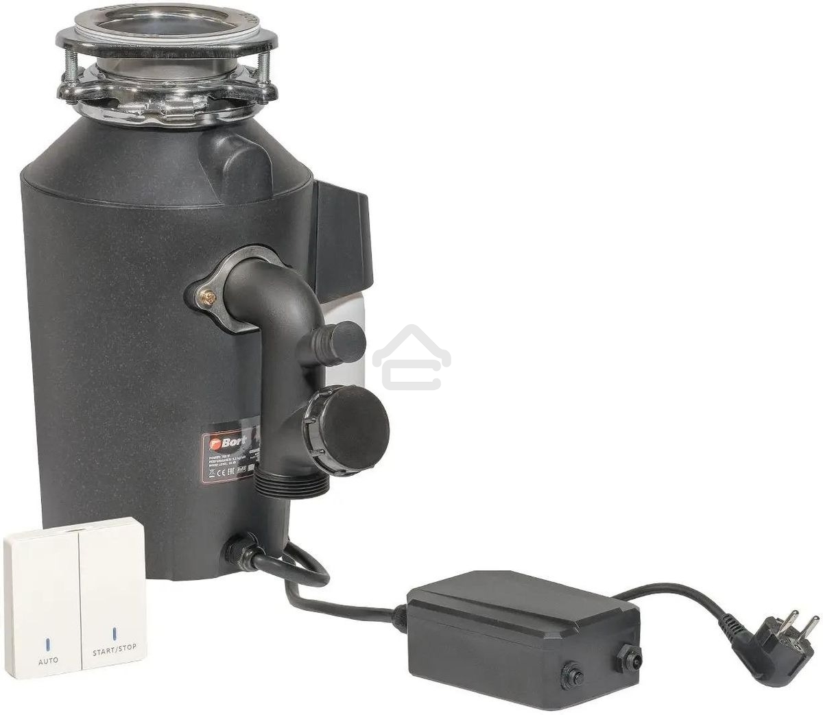 Измельчитель пищевых отходов Bort Alligator Green 750Вт черный