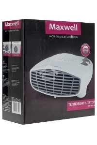 Тепловентилятор Maxwell MW-3456(W), белый, 1000/2000 Вт, 20 м2, термостат