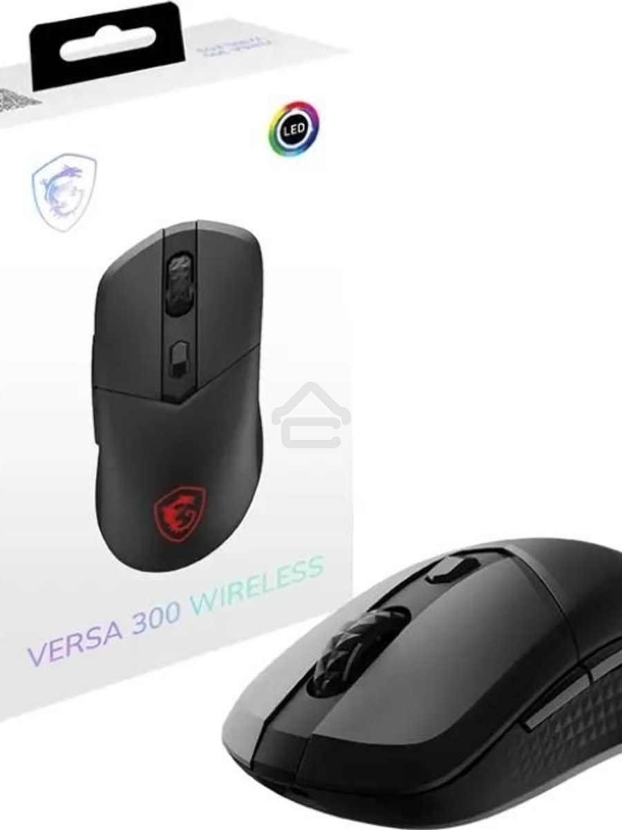 Мышь беспроводная/проводная MSI VERSA 300 черный, 8000 dpi, радиоканал, Bluetooth, USB, кнопки - 6