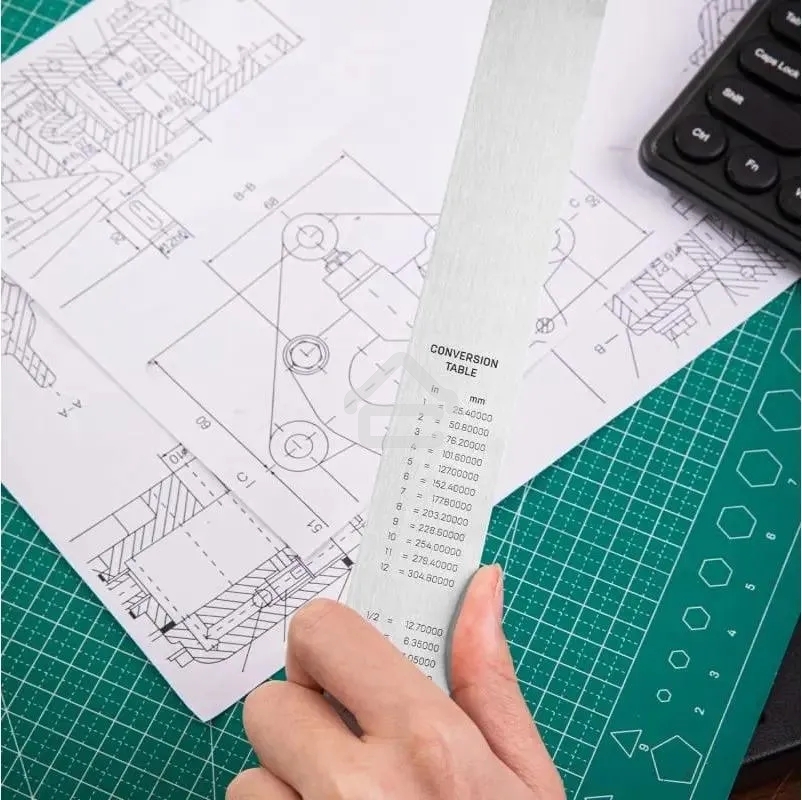 Линейка стальная Deli DL8100Y 1000мм нержавеющая сталь