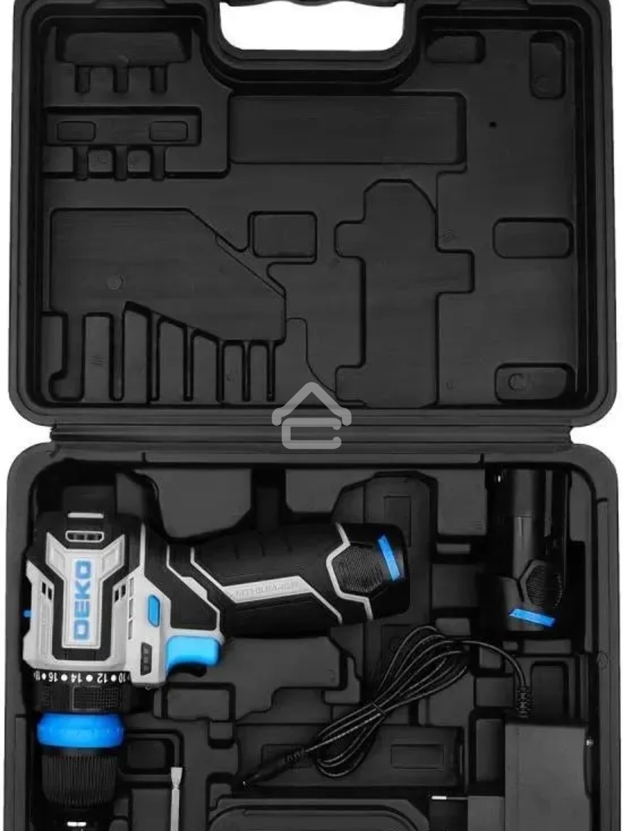 Дрель-шуруповерт Deko Loner 12V Pro 085-1122, Аккумуляторная, 12В, 2АКБ, Кейс