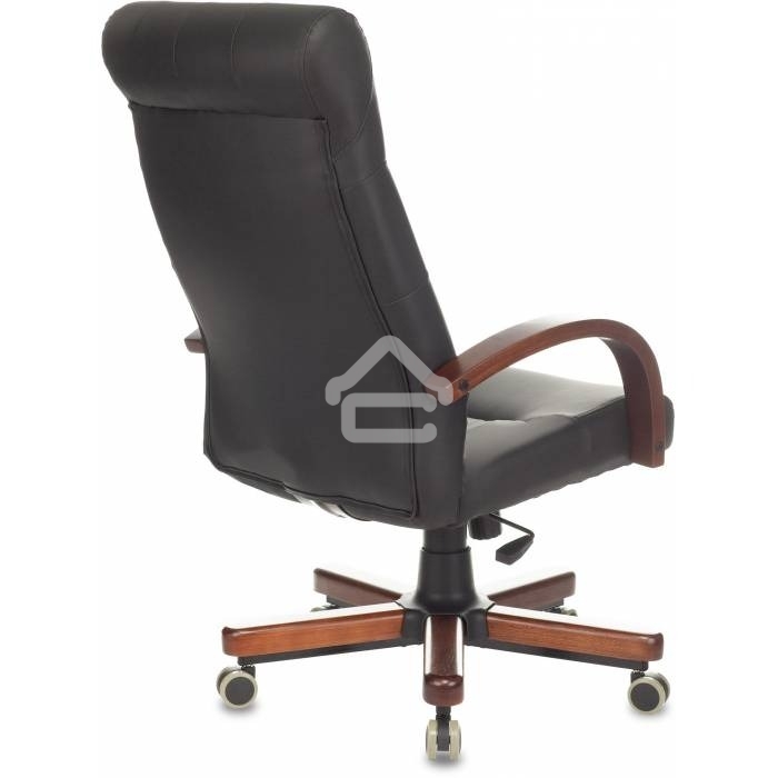 Кресло руководителя Бюрократ T-9928WALNUT/ECO черный, эко.кожа, крестовина металл/дерево
