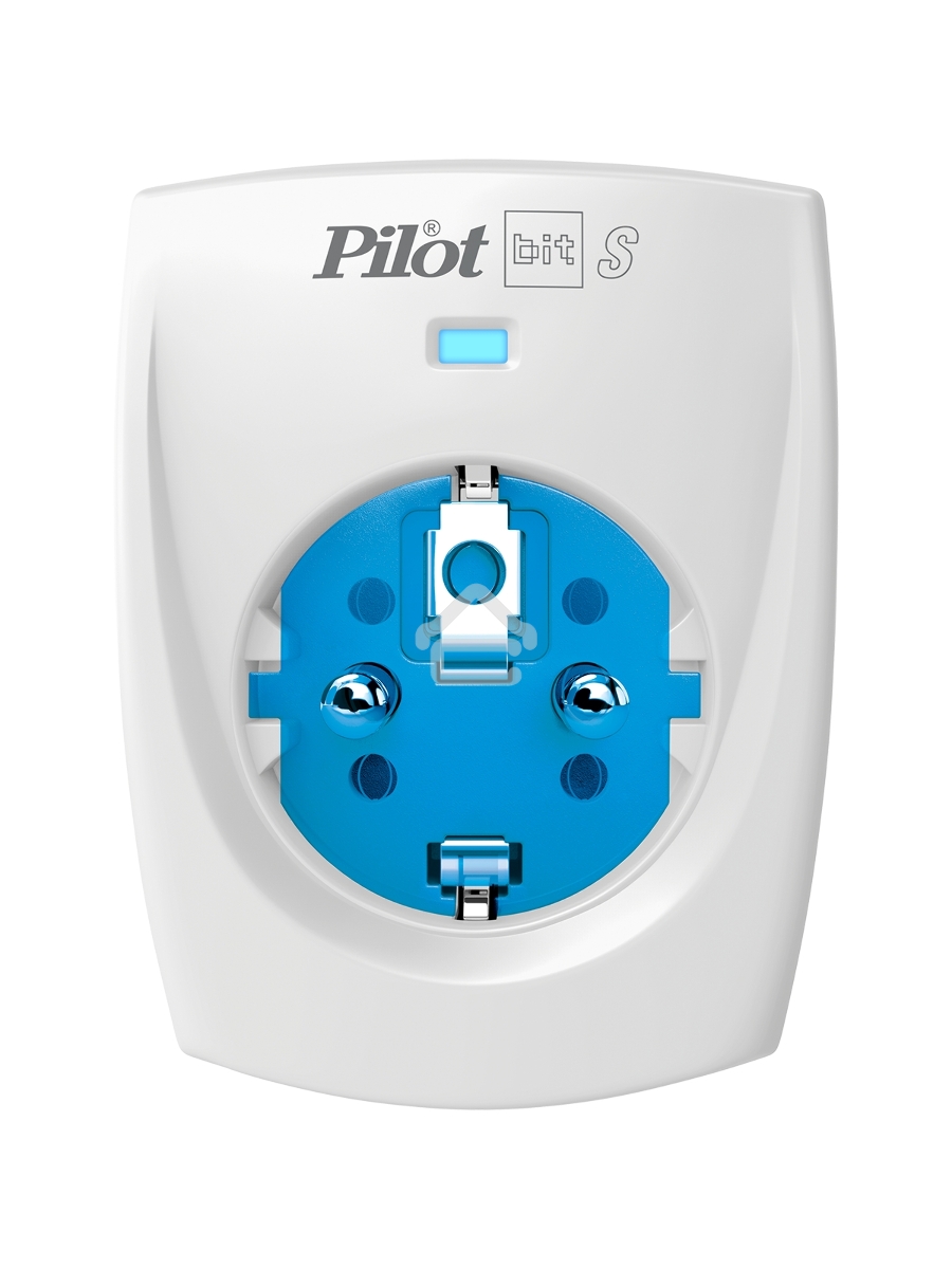 Сетевой фильтр ZIS PILOT BIT S, 1 розетка, 16А/3,5кВт, св.серый