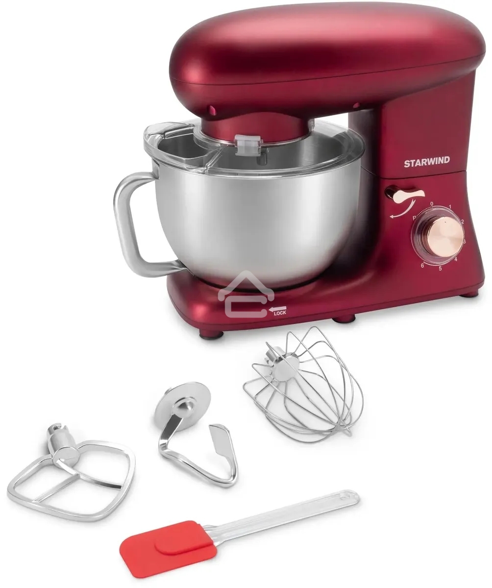 Миксер планетарный Starwind SPM7170 1600 Вт, гранатовый