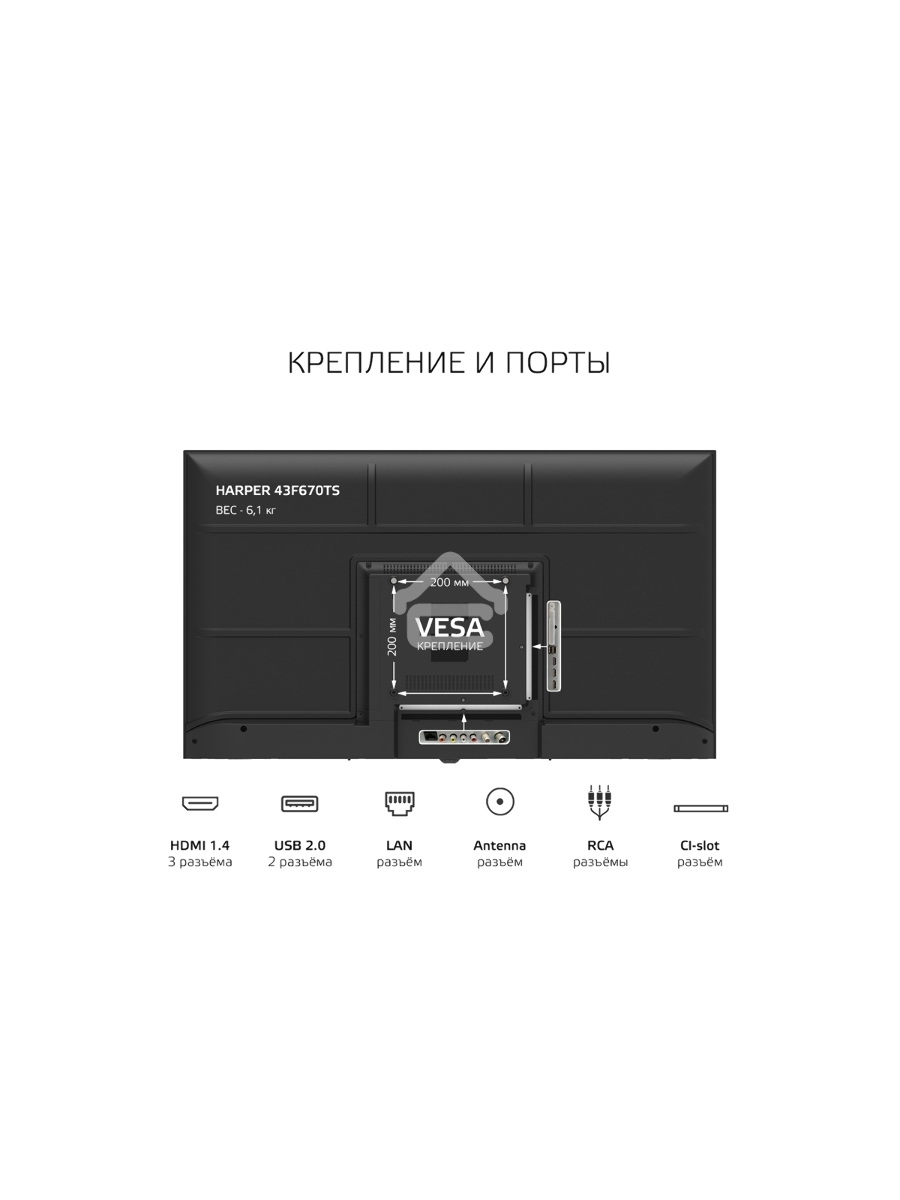 Телевизор Harper 43