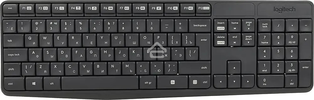 Комплект клавиатура + мышь Logitech MK235 клав:черный мышь:черный USB беспроводная