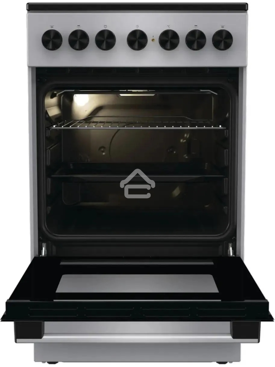 Плита электрическая Gorenje GEC5B20SG серый, конфорок 4 электрических, духовка 68 л, 50 см x 85 см x 59.4 см