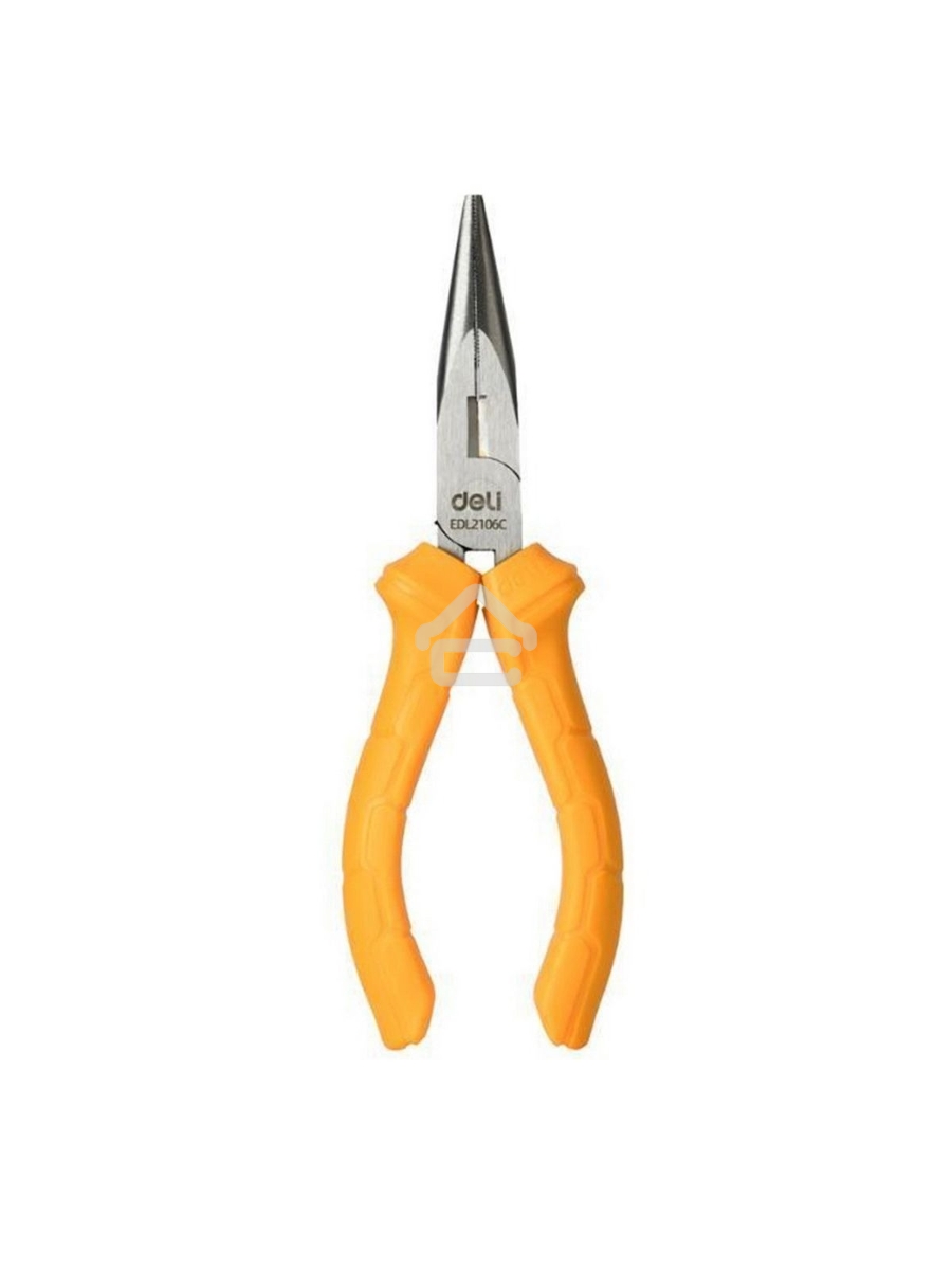 Удлиненные плоскогубцы Deli DL2106C 160мм, пластиковая рукоять
