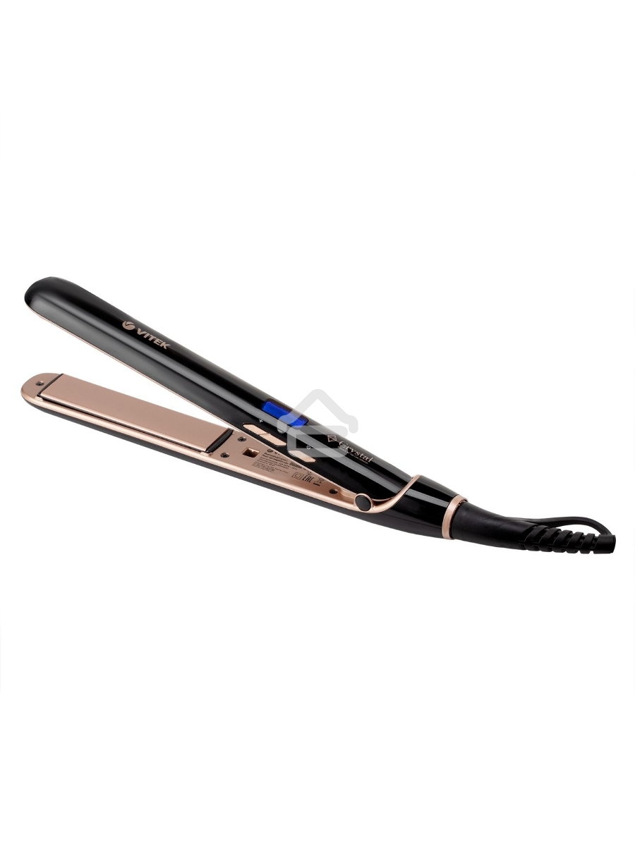 Выпрямитель Vitek Crystal VT-8410 45Вт черный макс.темп.:230С покрытие:керамико-турмалиновое