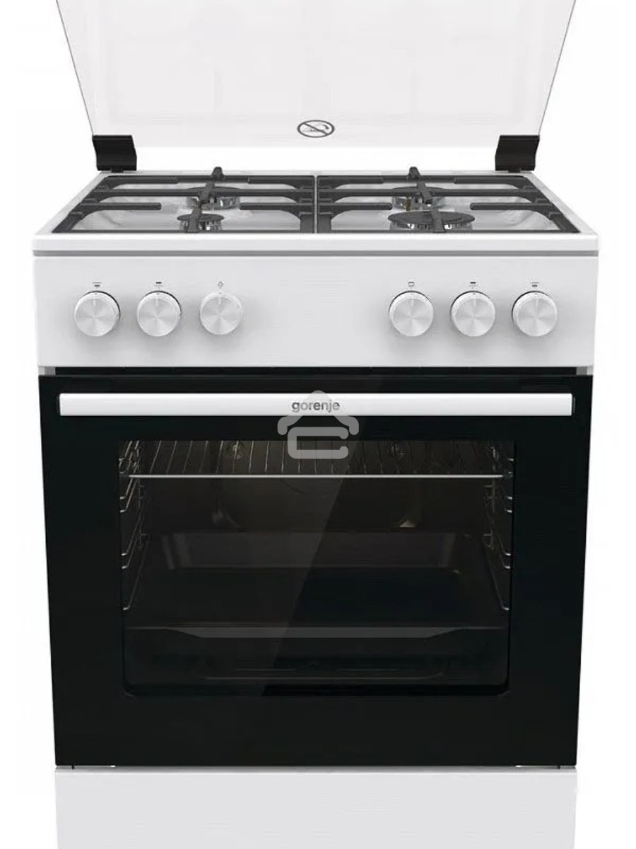 Плита газовая Gorenje GG6A11WF белый, конфорок 4 газовых, духовка 72 л, 60 см x 85 см x 60 см