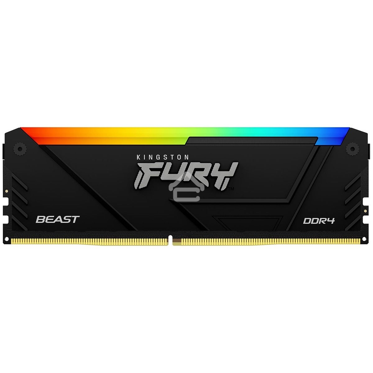 Оперативная память Kingston Fury Beast, DDR4, 32GB (4x8GB), 2666MHz, CL16, DIMM, с радиаторами, RGB, черный