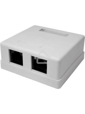 Розетка Suprlan 10-0309-1, наклад. RJ45 2 кат.5E UTP