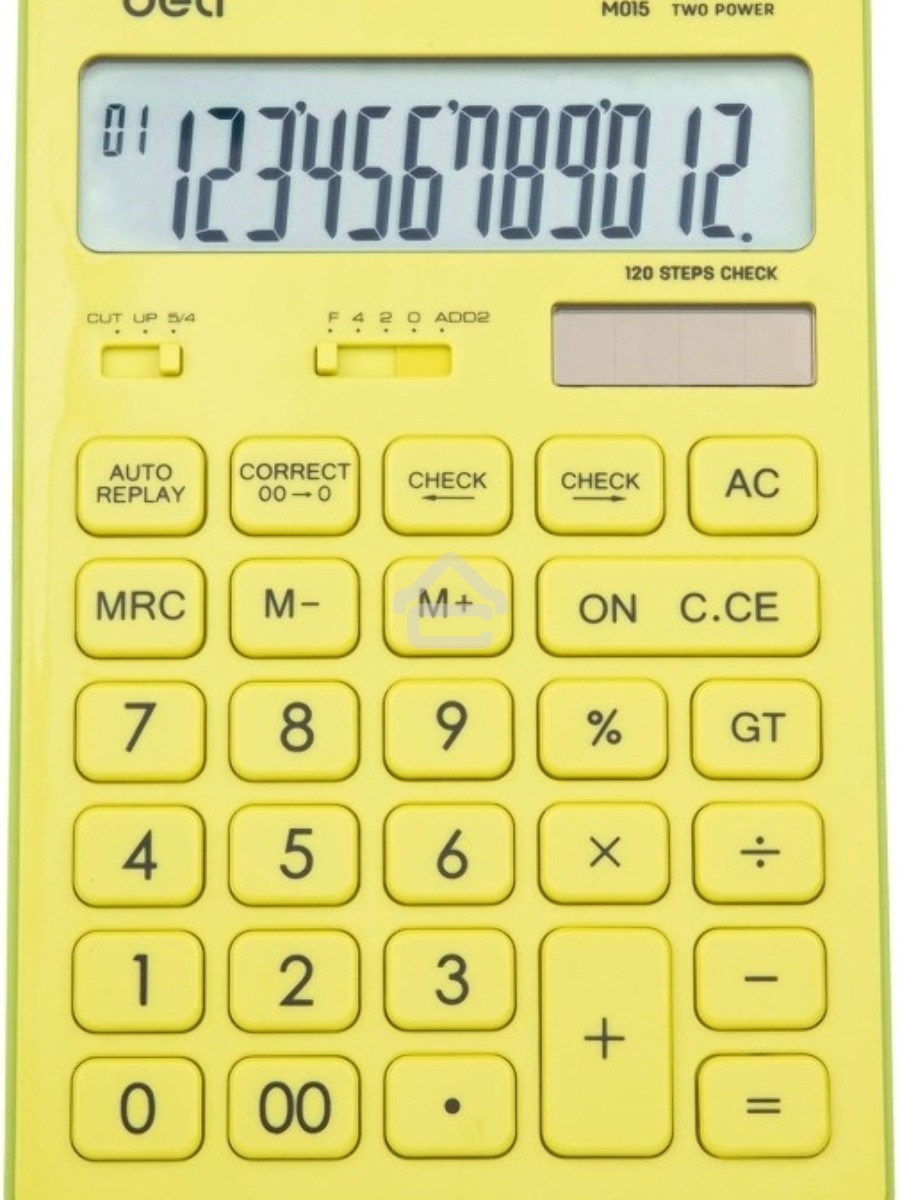Калькулятор настольный Deli Touch EM01551 желтый 12-разр.