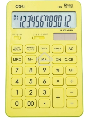 Калькулятор настольный Deli Touch EM01551 желтый 12-разр.