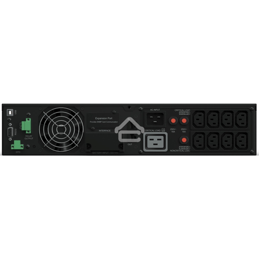 Источник бесперебойного питания Online CyberPower OL3000ERTXL2U 3000VA/2700W USB/RS-232/Dry/EPO/SNMPslot/RJ11/45/ВБМ (8 IEC С13, 1 IEC C19)