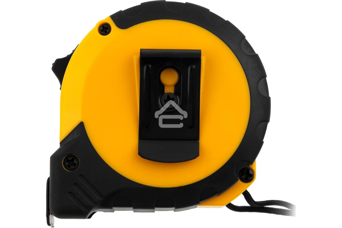 Рулетка Denzel 5м х 25мм, двухкомп. корпус, кнопка-пауза