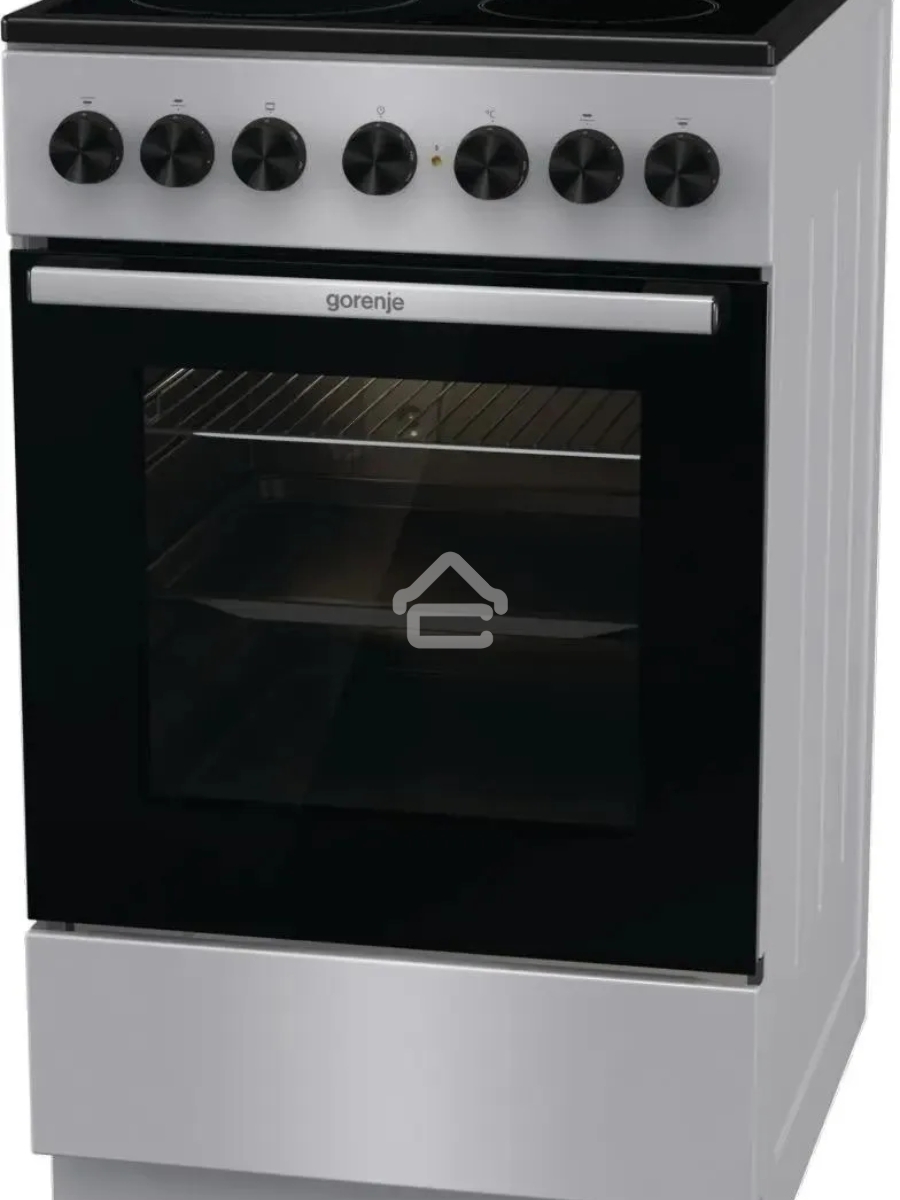 Плита электрическая Gorenje GEC5B20SG серый, конфорок 4 электрических, духовка 68 л, 50 см x 85 см x 59.4 см
