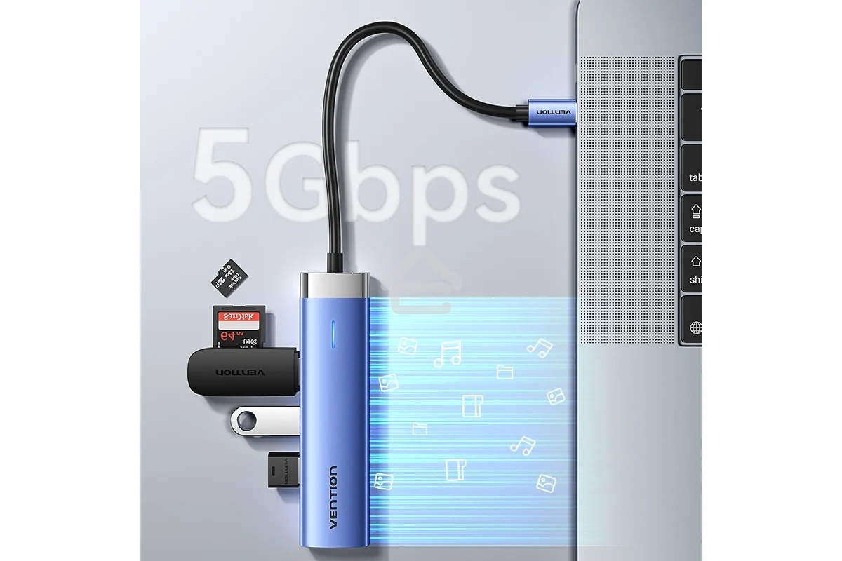Мультифункциональный хаб Vention USB Type C 5 в 1
