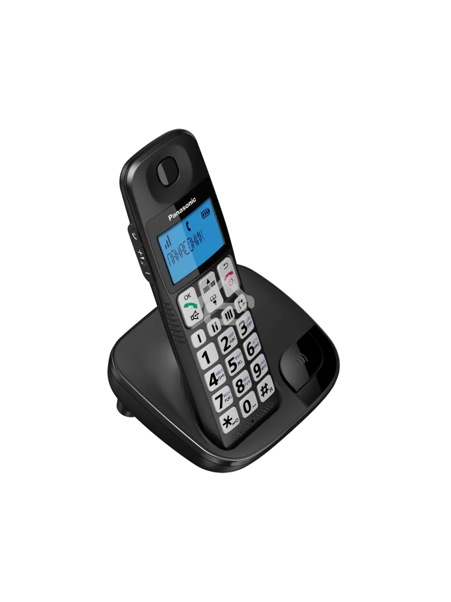 Телефон беспроводной (DECT) Panasonic KX-TGE110UCB черный