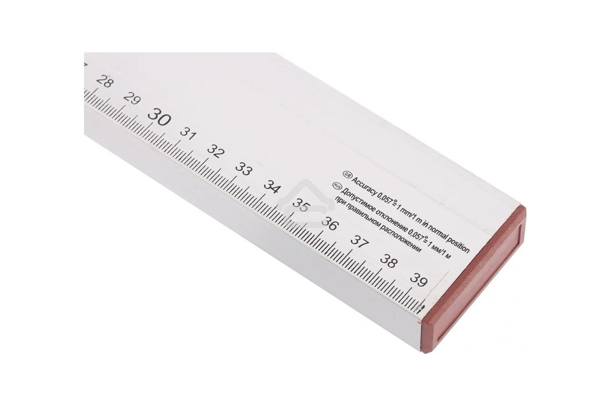 Уровень алюминиевый Sparta 400 мм, 2 глазка, линейка