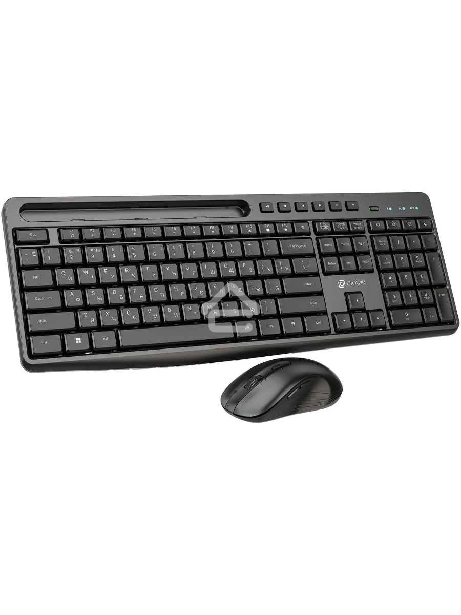 Клавиатура + мышь Оклик S275W клав:черный мышь:черный USB беспроводная slim Multimedia (1993113)