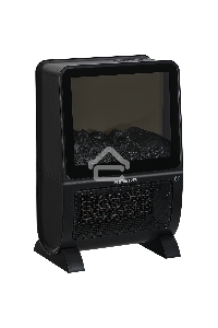 Тепловентилятор HIBERG TSF 3000 B, черный, 2000 Вт, 30 м2, с 3D - камином