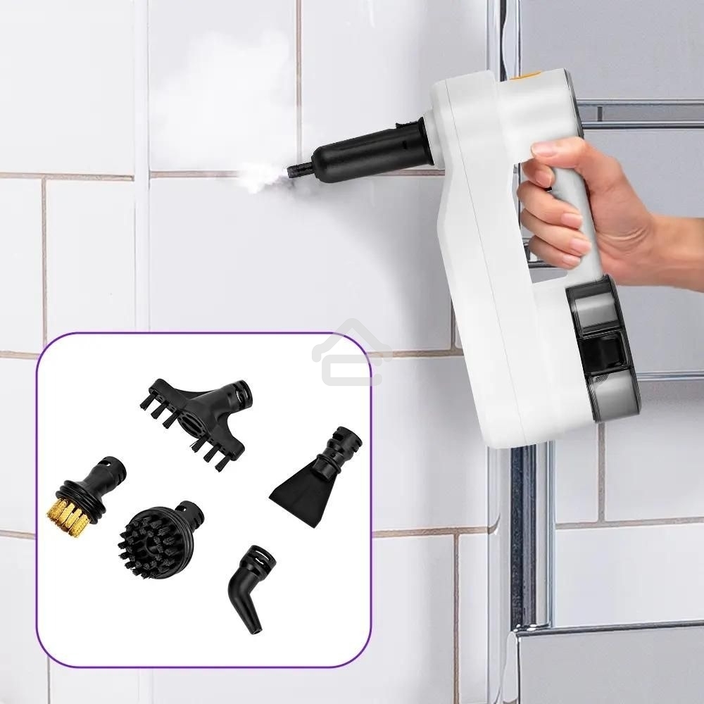 Швабра паровая Kitfort КТ-1072 1300Вт белый/черный