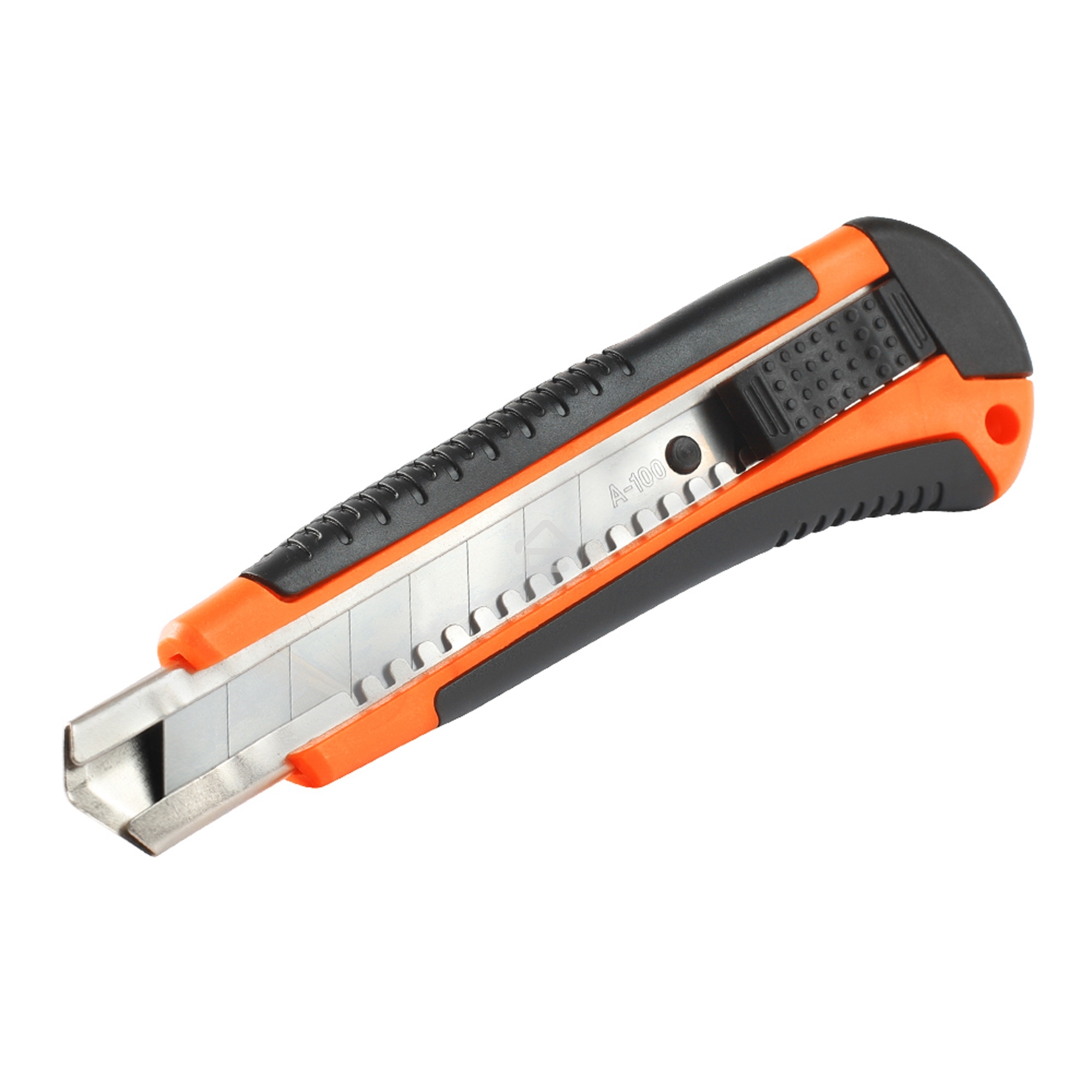 Нож строительный PATRIOT, CKA-182, с выдвижным сегментированным лезвием, автофиксатор, двухкомпонентный пластиковый корпус,18мм