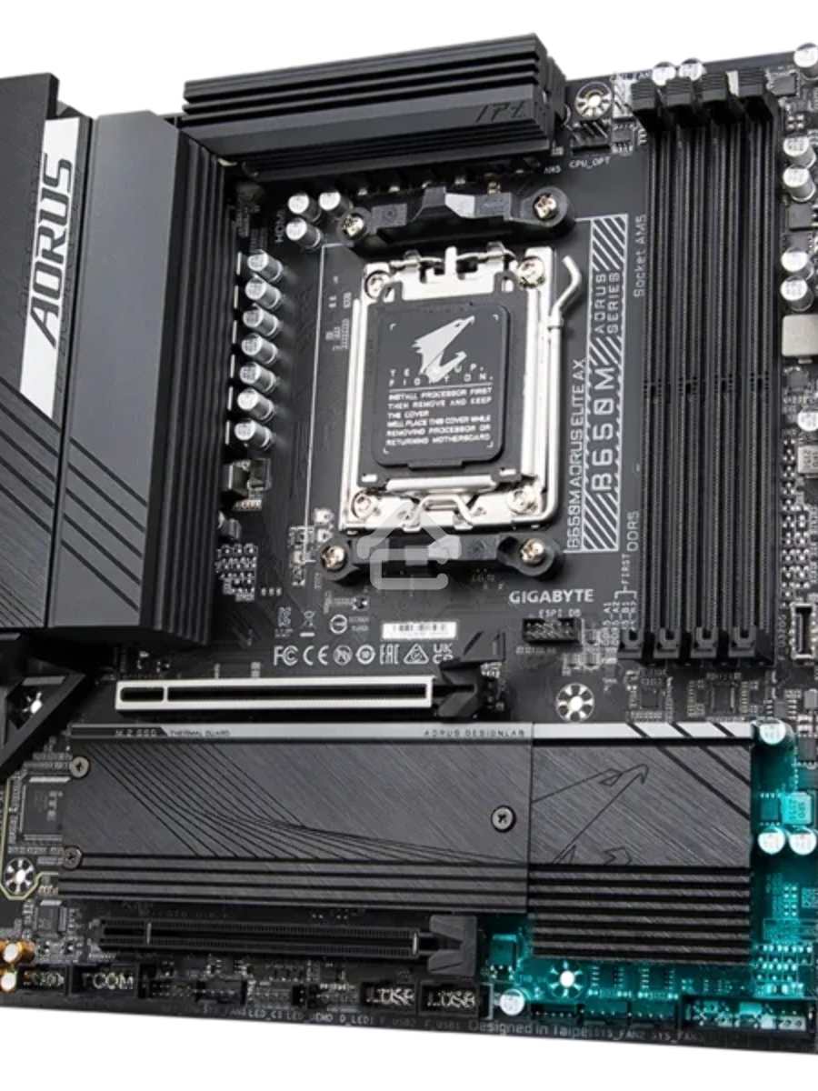 Материнская плата Gigabyte B650M AORUS ELITE AX, AM5, AMD B650, 4xDDR5, 4xSATA, 2xM.2, 1xPCI-E 5.0 x4, 1xPCI-E 4.0 x16, 1xHDMI, 1xDP, 1x 2.5Gb LAN, 4xUSB-A 2.0, 5xUSB-A 3.2 Gen 1, 2xUSB-A 3.2 Gen 2, 1xUSB-C 3.2 Gen 2, 2x3.5 мм, 7.1, Micro-ATX