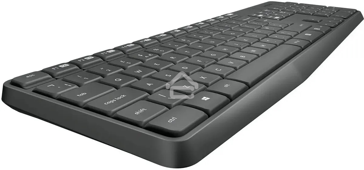 Комплект клавиатура + мышь Logitech MK235 клав:черный мышь:черный USB беспроводная