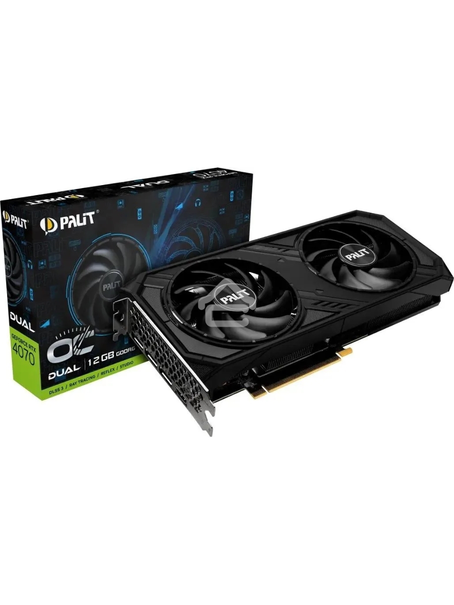 Видеокарта Palit RTX4070 DUAL OC NVIDIA GeForce RTX 4070 12Gb 192bit GDDR6 1920/20000 HDMIx1 DPx3 HDCP Ret