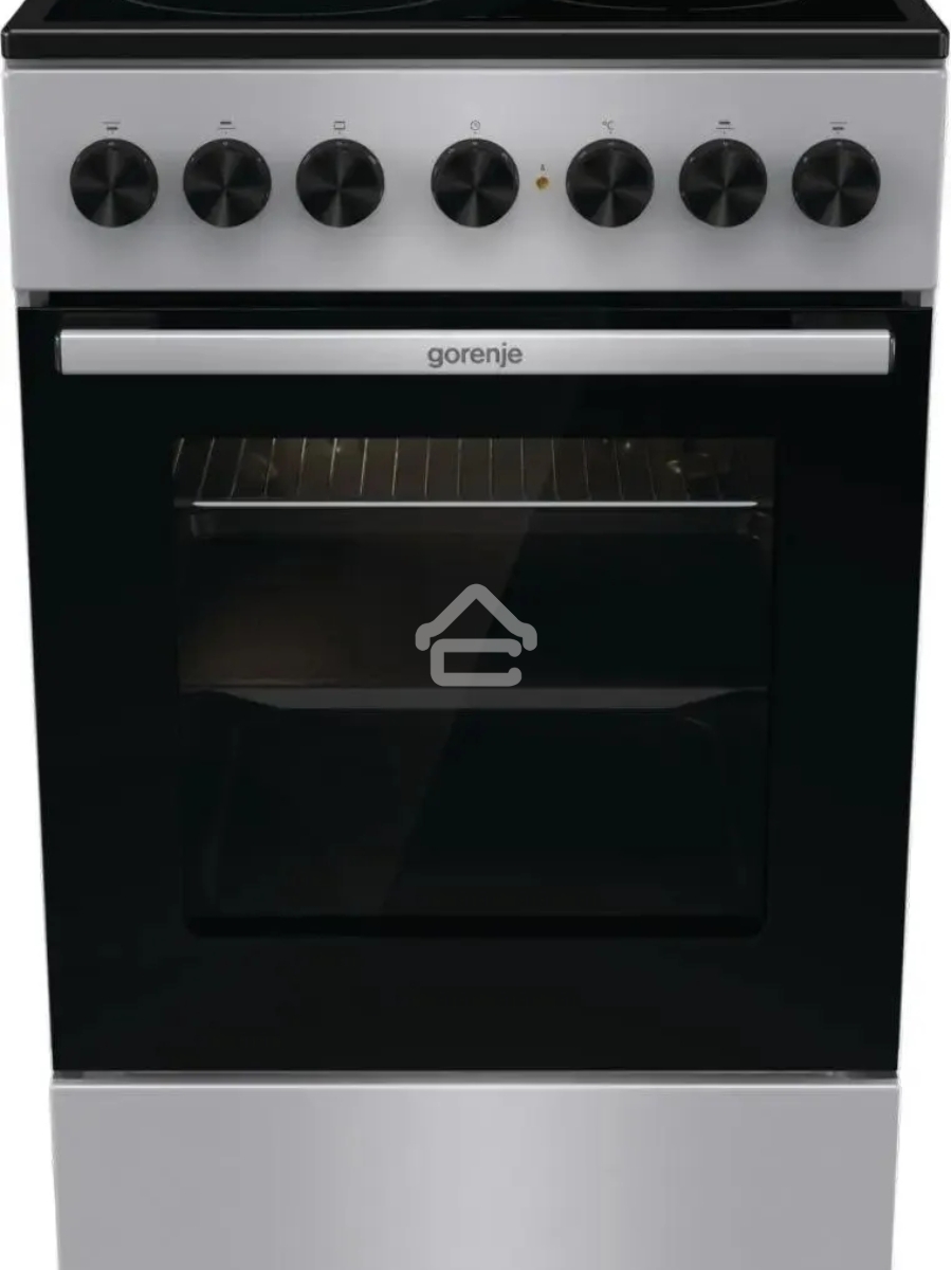 Плита электрическая Gorenje GEC5B20SG серый, конфорок 4 электрических, духовка 68 л, 50 см x 85 см x 59.4 см