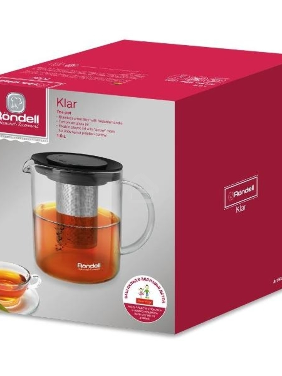 Заварочный чайник Rondell Klar RDS-1233, 1л