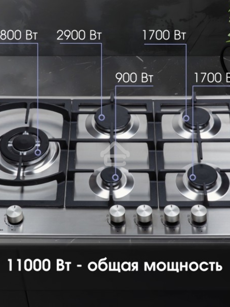 Газовая варочная панель Zigmund & Shtain G 14.7 S независимая, нержавеющая сталь