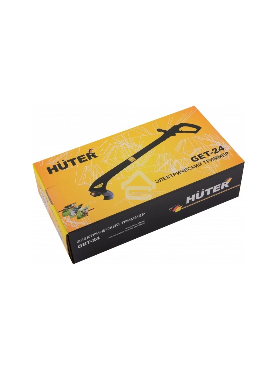 Триммер электрический Huter GET-24 350Вт неразбор.штан. реж.эл.:леска