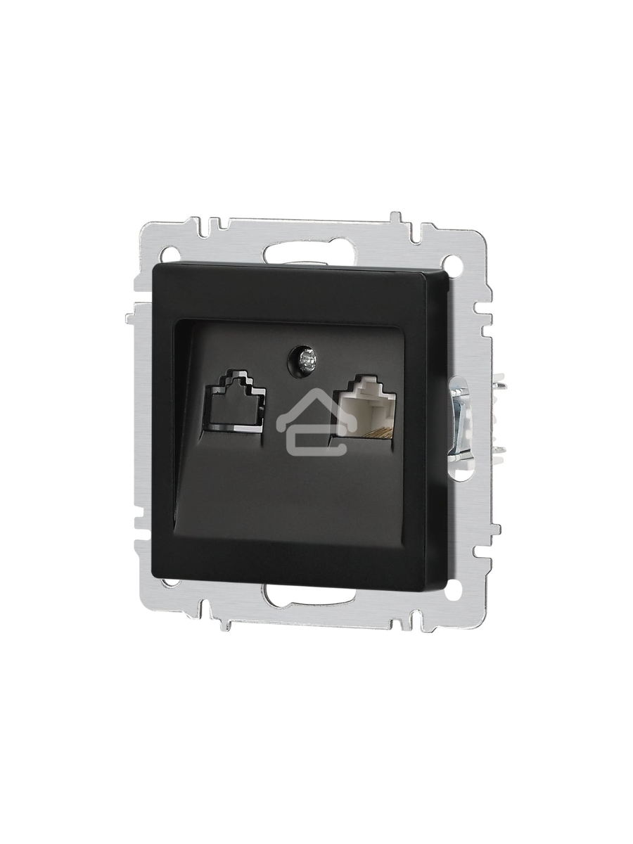 Розетка Intro Accent 6-303-05 информационная RJ45 IP20 СУ антрацит Б0063634