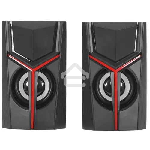 Акустическая система 2.0 Qumo TRON AS007, 10 ВТ, объемное звучание, RGb подсветка, USB/Jack 3,5мм