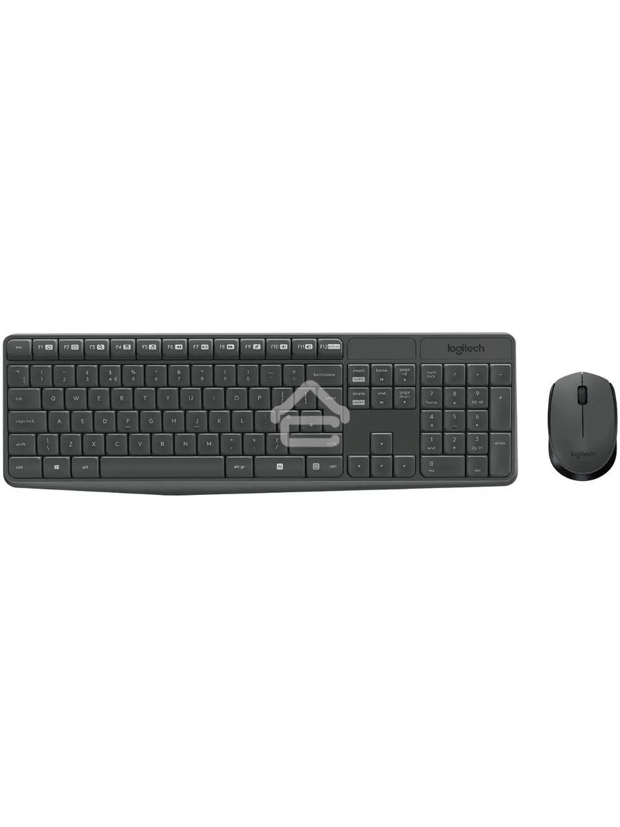 Комплект беспроводной клавиатура+мышь Logitech  MK235 Серый  (920-007949) РФ