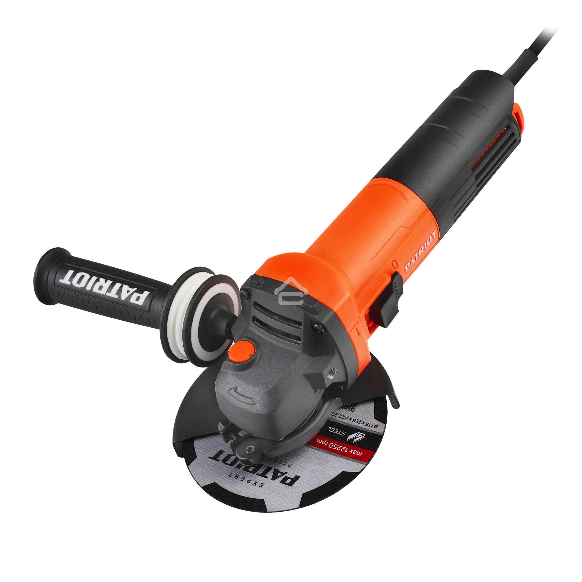 Угловая шлифовальная машина (УШМ) PATRIOT AG 115, тонкий корпус, пылезащищенная. 850Вт, Диск 115 мм
