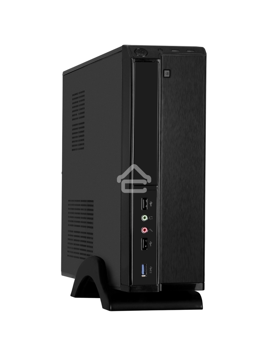 Компьютерный корпус Desktop ExeGate EX288781RUS MI-207U-350W-8 (miniITX/mATX, БП M350 с вент. 8см, 1*USB+1*USB3.0, аудио, черный)