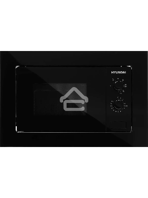 Микроволновая печь встраиваемая Hyundai HBW 2030 BG черный, 20 л, 800 Вт, переключатели - поворотный механизм