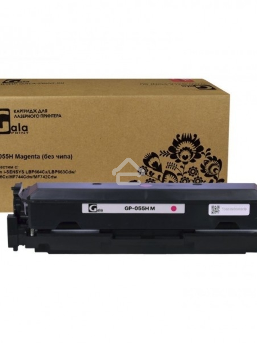 Картридж GalaPrint GP-055H M пурпурный без чипа (5900 стр) для Canon iSENSYS LBP-663, Canon MF742, 055H