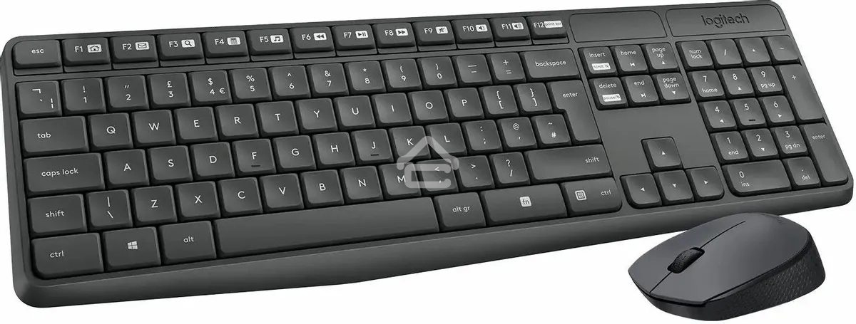 Комплект клавиатура + мышь Logitech MK235 клав:черный мышь:черный USB беспроводная