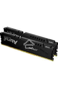 Оперативная память Kingston Fury Beast, DDR5, 32GB (2x16GB), 6400MHz, CL32, с радиатором, чёрный